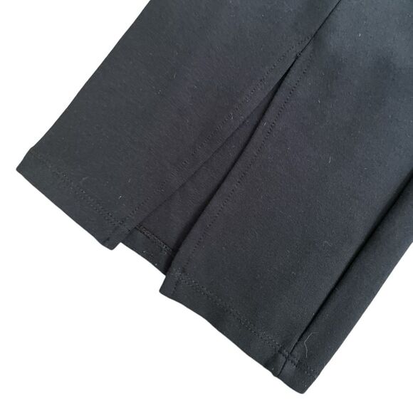 Abercrombie & Fitch Black Pull On Ponte Knit Trouser Pants with Split Hem Size M - Picture 4 of 5